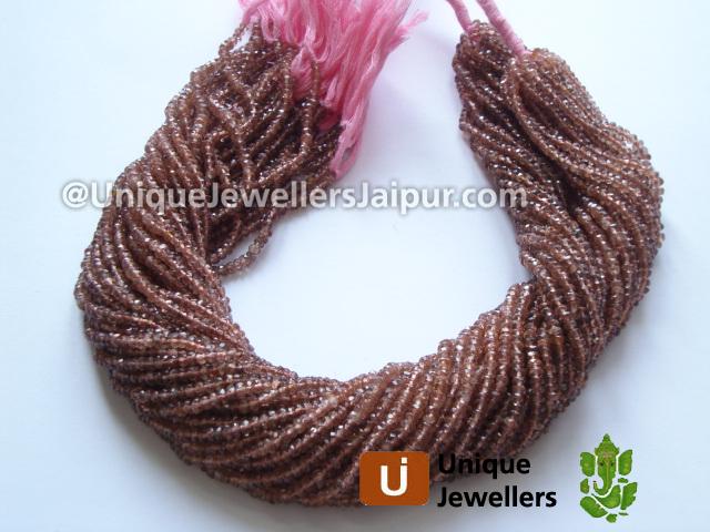 Pink Andulosite Faceted Roundelle Beads